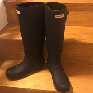 Matt blue hunter boots